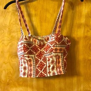 Live to be spoiled print crop top